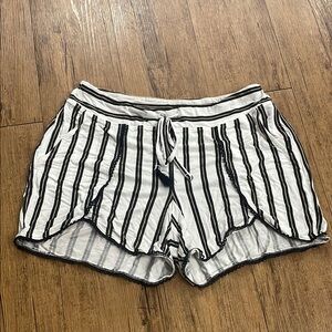 Soma Striped Black and White Pajama shorts